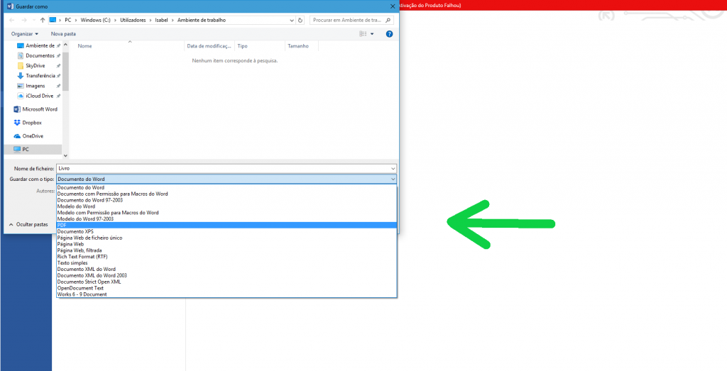 Como converter o seu word em PDF