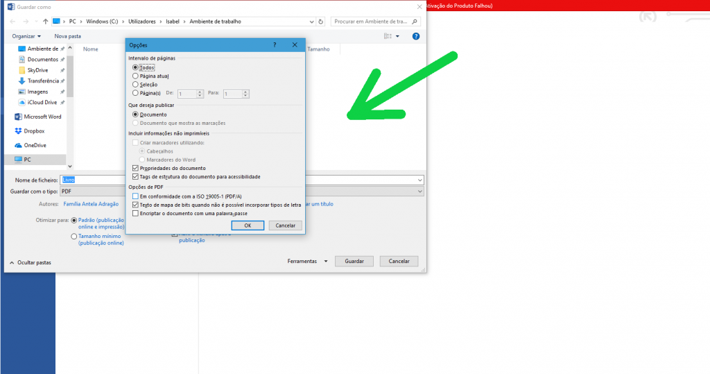 Como converter o seu word em PDF